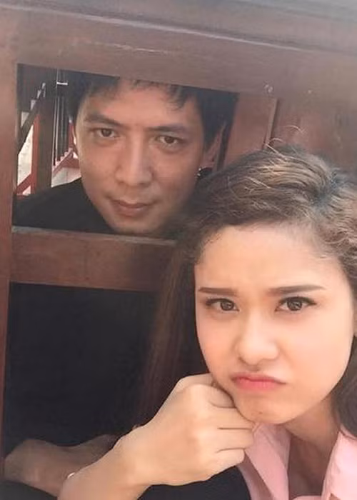 Trên phim trường, Bình Minh và Trương Quỳnh Anh tỏ ra khá thân thiết. Ảnh: Gia đình và xã hội