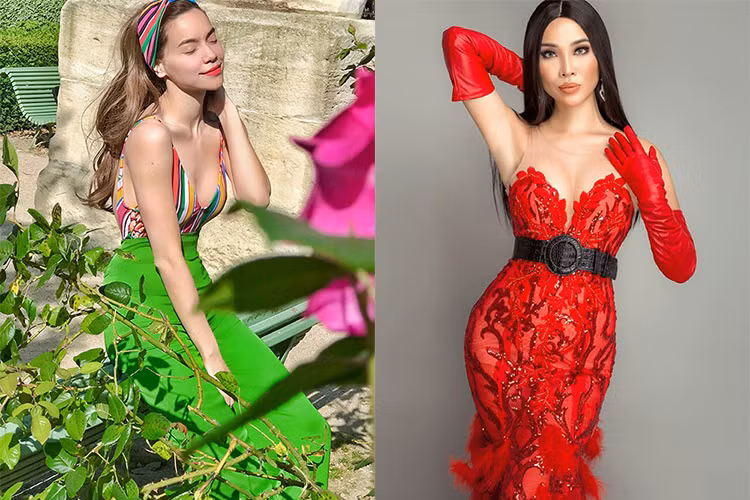 Nam diễn viên Kim Lý đang hẹn hò Hồ Ngọc Hà. Mới đây, anh bất ngờ vướng tin đồn từng yêu Kiko Chan (bên phải).