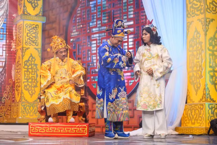 Cách đây không lâu, Quốc Khánh cho biết anh chưa nhận được lời mời từ Táo quân 2018. Trước nghi vấn chương trình sẽ thay vai, đạo diễn Đỗ Thanh Hải lên tiếng phủ nhận. Ảnh: VTV