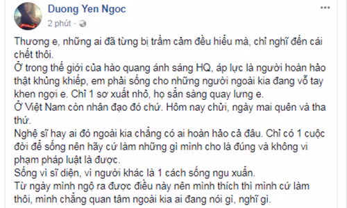 Chia sẻ của Dương Yến Ngọc.