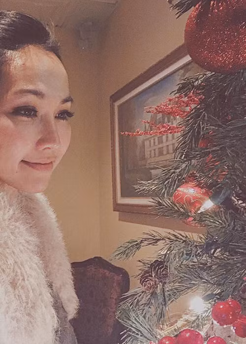 Kim Hiền đón Giáng sinh an lành, ấm áp ở Mỹ. Cô tâm sự: “Lại gần hết 1 năm, cận kề của Noel cũng làm mình nghĩ đến những người thân yêu. Mua gì đây và phải chuẩn bị liền vì sợ không kịp”.