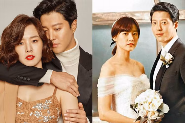 Lee Dong Gun - Jo Yoon Hee bí mật tổ chức đám cưới vào ngày 29/9/2017. Cặp đôi sau đó mới tung ảnh hôn lễ. Thời điểm lên xe hoa, Jo Yoon Hee đã mang bầu. Ảnh: Dramafever