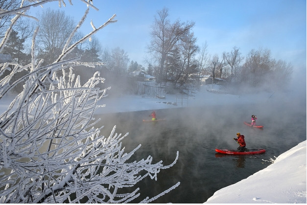 Ở Novosibirsk, nhiệt độ giảm xuống -33 độ C ở trung tâm thành phố và -42 độ C tại khu vực lân cận. Ảnh: Sputnik.