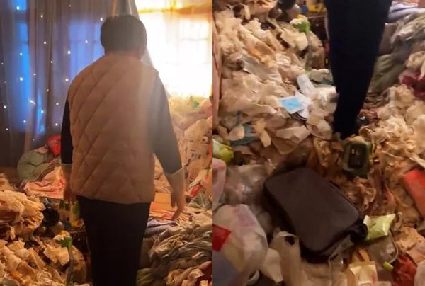 Trung Quốc: Cô gái thuê nhà để lại núi rác cao gần 1m Trung Quoc: Co gai thue nha de lai nui rac cao gan 1m