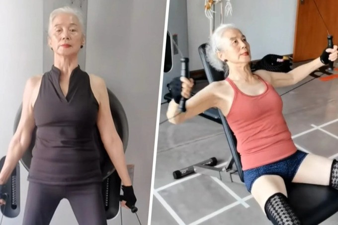 Tram tro voc dang nuot na cua “ba noi yoga dep nhat” Trung Quoc