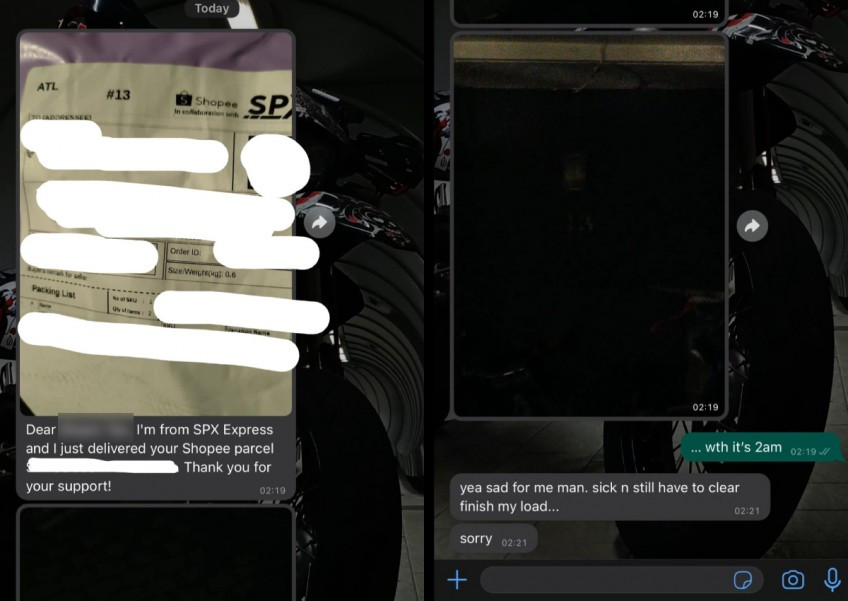 Nguoi dan ong buc xuc vi shipper giao hang giua dem