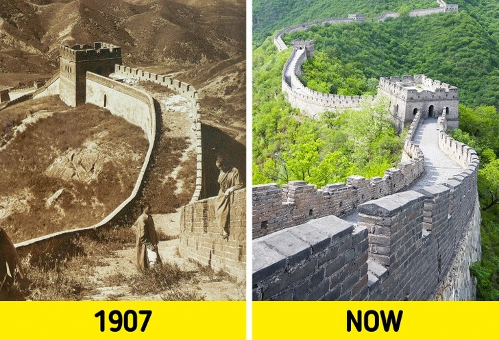 4. Vạn Lý Trường Thành, Trung Quốc: Công trình này được xây dựng trong thời gian dài 2.000 năm, qua nhiều triều đại ở Trung Quốc, từ thời nhà Tây Chu cho đến nhà Thanh.