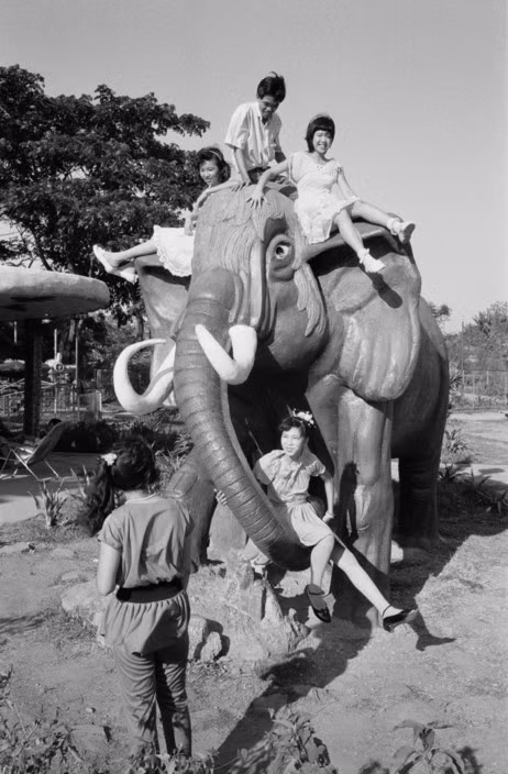 Nam nữ thanh niên chơi đùa trong công viên Đầm Sen, 1/5/1990. Ảnh: Magnumphotos.com