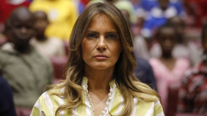 Bà Melania từng giành giải Á hậu trong cuộc thi về thời trang “Look of the Year” do Tạp chí Jana tổ chức năm 1992 tại Ljubljana, và trở thành một trong 3 người mẫu được ký hợp đồng người mẫu quốc tế của tạp chí này. Ảnh: BBC.