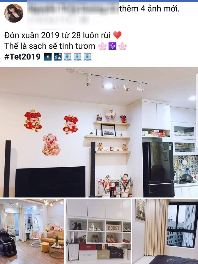 Thùy Dương (23 tuổi - quê Hải Phòng) - bạn gái của cầu thủ Huy Hùng, chuẩn bị dọn dẹp nhà cửa đón Tết từ sớm.