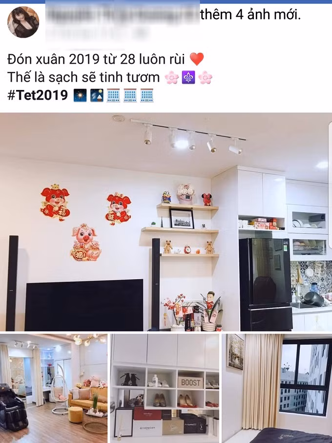 Thùy Dương (23 tuổi - quê Hải Phòng) - bạn gái của cầu thủ Huy Hùng, chuẩn bị dọn dẹp nhà cửa đón Tết từ sớm.