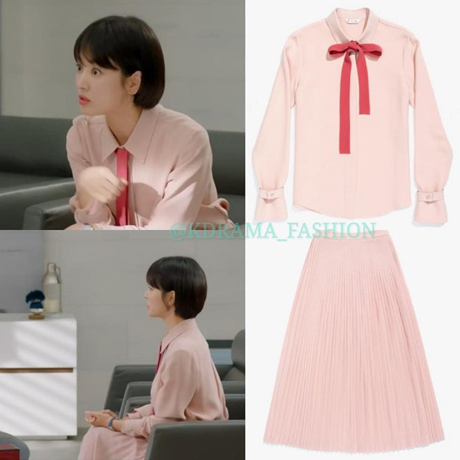 Set đồ sắc hồng pastel cùng chi tiết thắt nơ của Loro Piana có giá hơn 4.000 USD (gần 93 triệu đồng).