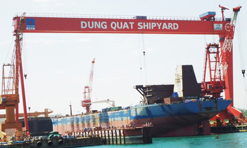 Nhà máy đóng tàu Dung Quất. Ảnh: VOV.