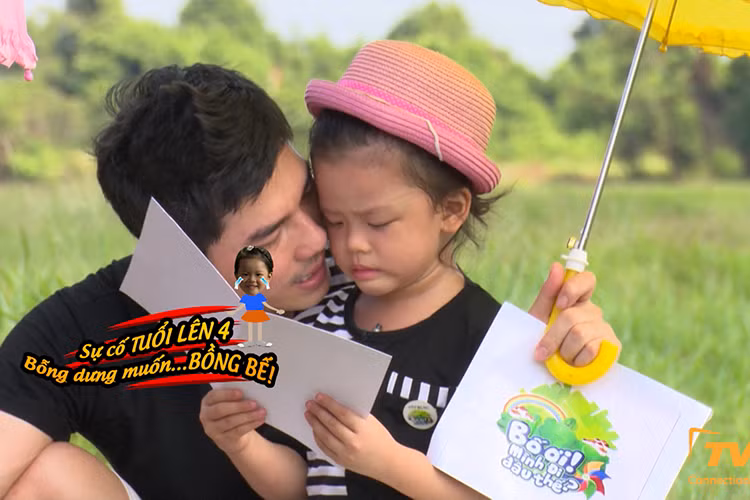 Là em út trong mùa 3, bé Bell dễ thương, lém lỉnh. Đặc biệt, dù tuổi còn rất nhỏ nhưng cô công chúa nhà diễn viên Thành Được sống rất tình cảm, biết quan tâm đến mọi người xung quanh mình. (Ảnh: BTC)