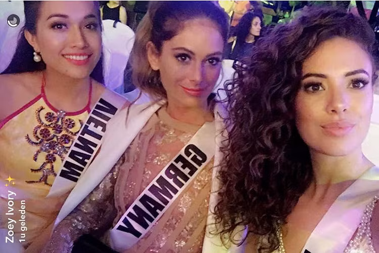 Le Hang tu tin do sac cung Miss Universe 2015 Pia Wurtzbach-Hinh-7