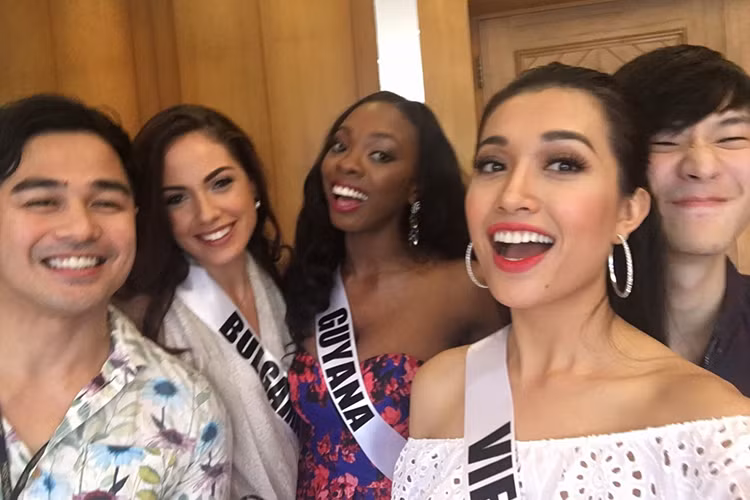 Le Hang tu tin do sac cung Miss Universe 2015 Pia Wurtzbach-Hinh-5