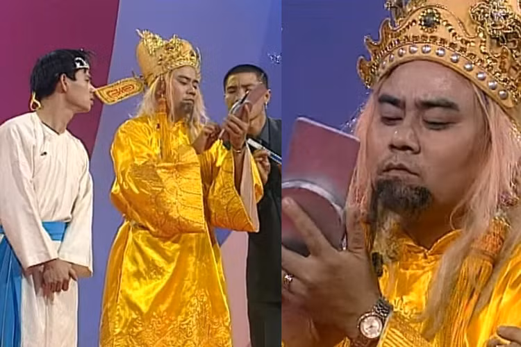 Cũng góp mặt một lần duy nhất trong Táo quân cho đến nay, nghệ sĩ Quốc Trượng từng đảm nhận vai Ngọc Hoàng trong Táo quân mùa đầu tiên. (Ảnh: Dân Việt)