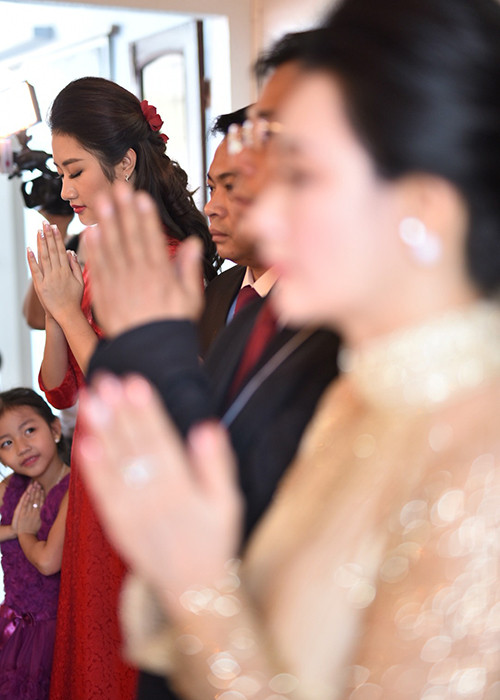 Lấy chồng sớm ở tuổi 21, Thu Ngân trở thành một trong số ít người đẹp kết hôn khi vẫn còn là đương kim hoa hậu.