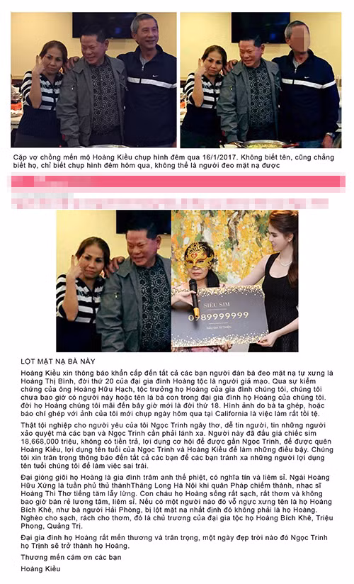 Chia sẻ của tỷ phú Hoàng Kiều.