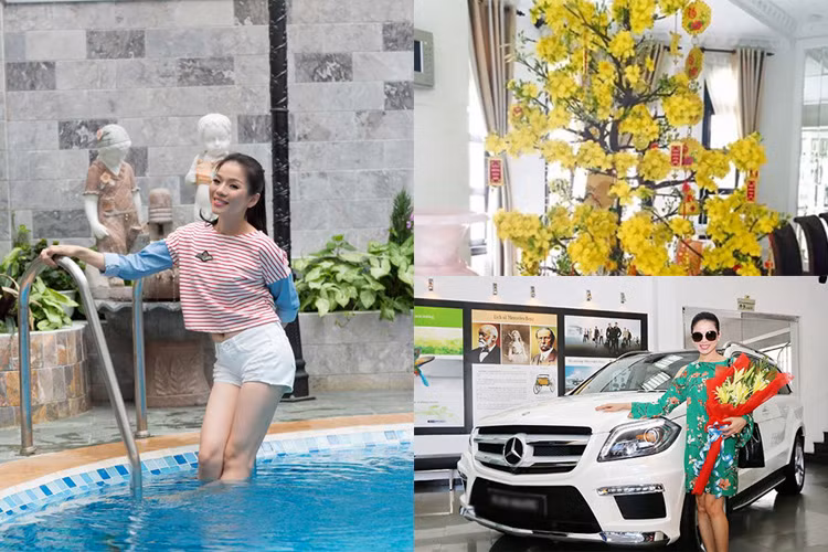 Ở tuổi 36, Lệ Quyên đã có cuộc sống giàu sang bậc nhất. Cô sở hữu căn biệt thự triệu đô rộng rãi, tiện nghi và sang trọng tại Sài Gòn, chiếc SUV cỡ lớn Mercedes Benz GL 500 4Matic có giá hơn 5 tỷ đồng. (Ảnh: Dân Việt)