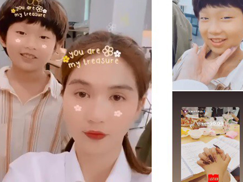 Ngọc Trinh còn đăng tải nhiều clip ngọt ngào thể hiện tình cảm "mẹ con" với "con trai" Nhật Huy. Mới đây, Ngọc Trinh cho biết, trong một cảnh quay, Nhật Huy không khóc được. Chỉ khi nữ người mẫu nói cô sẽ đi Mỹ sau khi đóng phim, Nhật Huy mới diễn thành công.