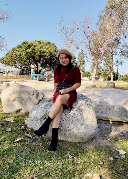 Cô giảm cân nhờ tăng cường tập thể dục.