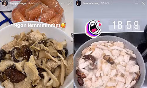 Cách đây ít ngày, Lệ Quyên còn vướng nghi vấn khen tài nấu ăn của Lâm Bảo Châu.