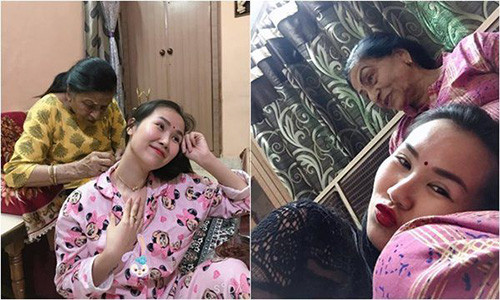 Làm dâu ngoại quốc, ca sĩ Võ Hạ Trâm cũng được mẹ chồng hết mực yêu thương. Nữ ca sĩ từng kể, ngày vợ chồng cô phải trở về Việt Nam, mẹ chồng người Ấn Độ của cô khóc vì nhớ con dâu.