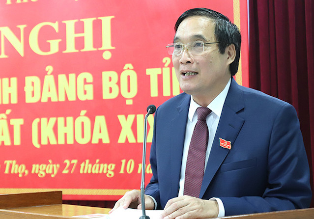 Trước đó, chiều ngày 27/10, Hội nghị lần thứ Nhất Ban Chấp hành Đảng bộ tỉnh khóa XIX đã họp, tiến hành bầu Ban Thường vụ Tỉnh uỷ, các chức danh: Bí thư, các Phó Bí thư Tỉnh uỷ; bầu Uỷ ban Kiểm tra Tỉnh uỷ, Chủ nhiệm Uỷ ban Kiểm tra Tỉnh uỷ.