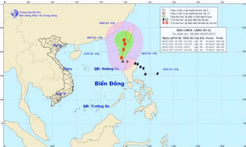 Bao Linfa dang tien vao Bien Dong