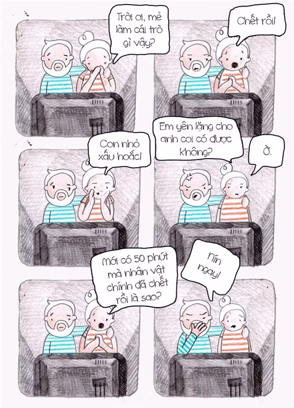 Người ta coi phim chú tâm thế rồi còn bình luận cho nghe mà nạt nộ người ta vậy đấy. Người đàn ông vô tâm!