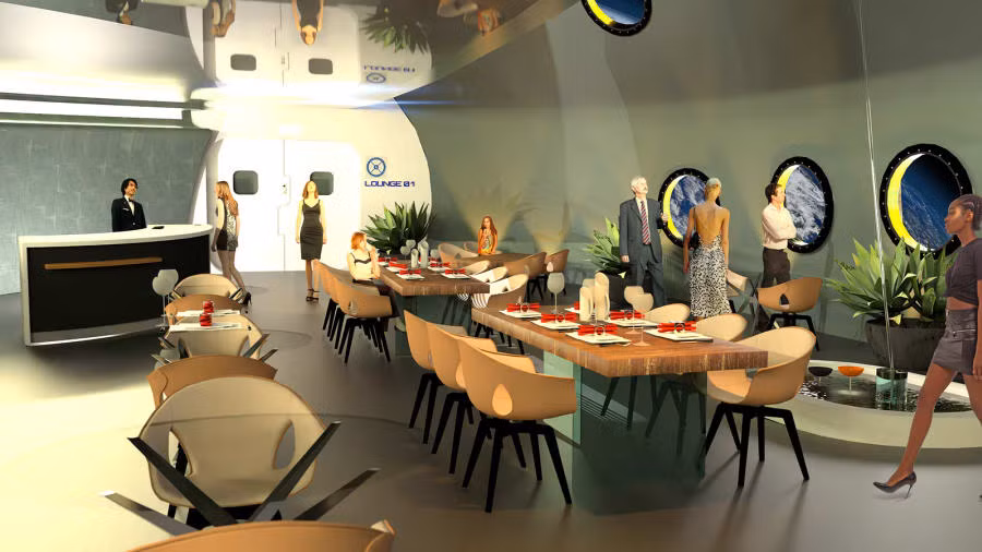 Bản vẽ nội thất của cả hai trạm vũ trụ này cho thấy nội thất không khác các khách sạn sang trọng trên Trái đất.