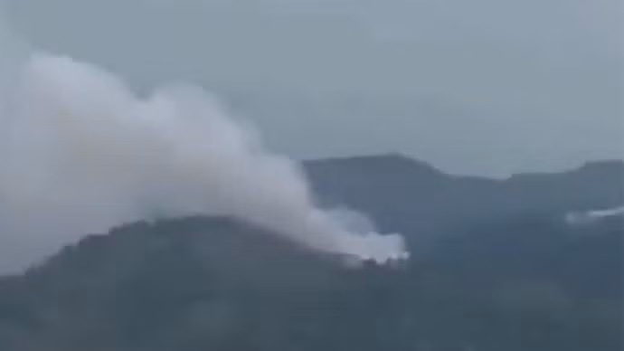 Tai nạn sau đó gây ra một vụ cháy rừng.