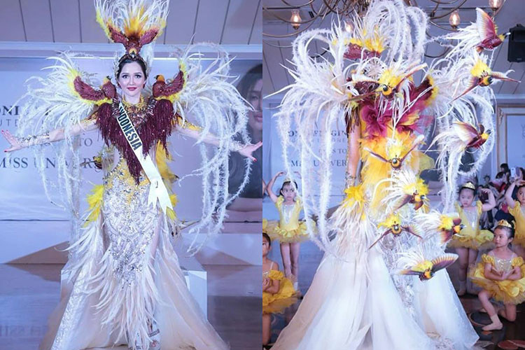 Quốc phục của đại diện Indonesia mang tên thiên đường của loài chim.