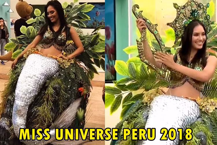 Người đẹp đến từ Peru sẽ hóa thân nàng tiên cá ở phần thi trang phục dân tộc tại cuộc thi Hoa hậu Hoàn vũ Thế giới 2018.