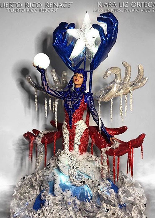 Quốc phục của đại diện Puerto Rico độc lạ, huyền bí.