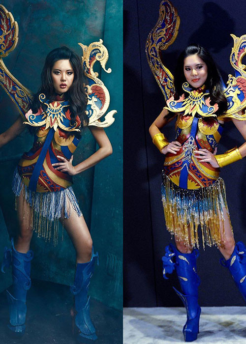 Đối thủ của H'hen Niê - đại diện Malaysia lại mang đến Hoa hậu Hoàn vũ Thế giới quốc phục mang tên Bangau Perahu.