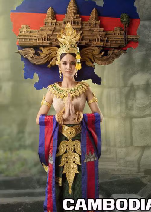 Đại diện Campuchia tiết lộ quốc phục mang đến đấu trường nhan sắc quốc tế.