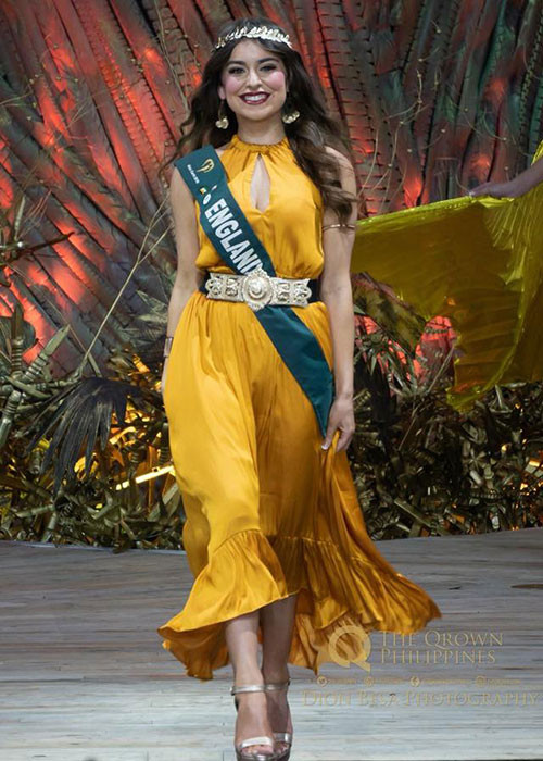 Hình ảnh đại diện Anh trong chung kết Hoa hậu Trái đất 2018.