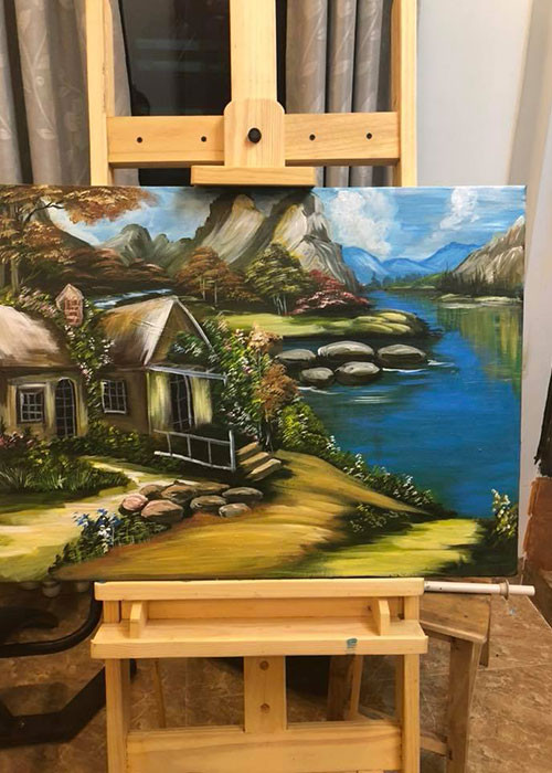 Thời gian gần đây, Chiến Thắng thường xuyên chia sẻ những bức tranh do chính tay anh vẽ để treo trong nhà hay để tặng người thân, bạn bè.