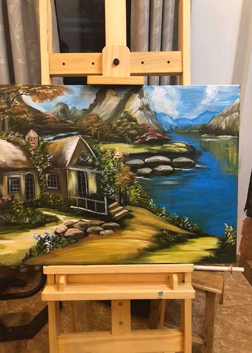 Thời gian gần đây, Chiến Thắng thường xuyên chia sẻ những bức tranh do chính tay anh vẽ để treo trong nhà hay để tặng người thân, bạn bè.