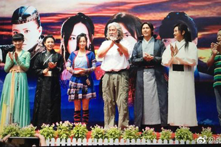 Năm 2014, Trương Kỷ Trung sản xuất bộ phim thứ 8 chuyển thể từ tiểu thuyết của Kim Dung. Ảnh: Weibo