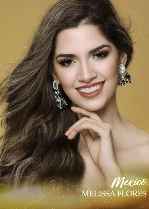 Đến từ Mexico, Melissa Flores cũng là ứng viên sáng giá cho ngôi vị cao nhất cuộc thi Hoa hậu Trái Đất 2018. Người đẹp thông thạo tiếng Tây Ban Nha, tiếng Anh. Hiện, đại diện Mexico giành 2 giải vàng ở phần thi trang phục dạo biển và trang phục áo tắm.