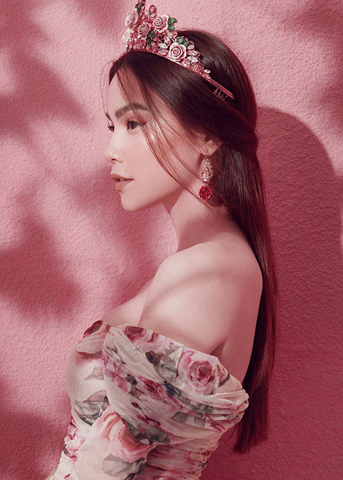 Váy áo trễ nải thường xuyên là lựa chọn của Hà Hồ để tôn vòng một nay đã đẫy đà hơn xưa. Ảnh: FBNV