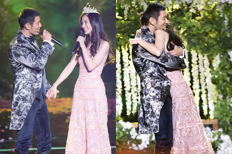 Huỳnh Hiểu Minh cũng luôn bênh vực Angelababy mỗi khi cô vướng ồn ào đời tư.