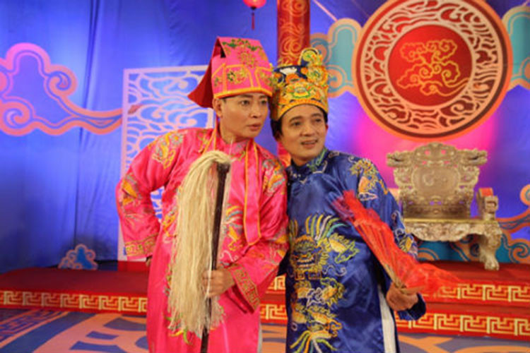 Năm 2014, Chiến Thắng đóng vai Nam Tào trong chương trình Táo quân của VTC. Ảnh: Khám phá