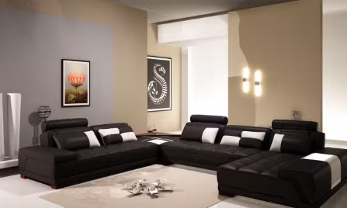 Sử dụng những bộ sofa màu đen ở phòng khách hoặc phòng làm việc sẽ thu hút cơ hội tiền bạc và danh vọng cho gia chủ.