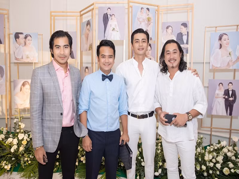 Dàn nam diễn viên góp mặt trong tiệc cưới: Thanh Bình, Hùng Thuận, Quốc Huy.