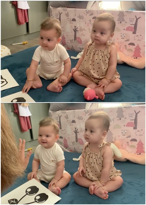 Jolie - Clara học tiếng Anh ngay từ khi còn rất nhỏ.