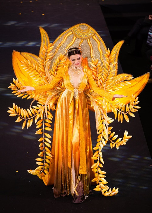 Đại diện Việt Nam trình diễn trang phục dân tộc.